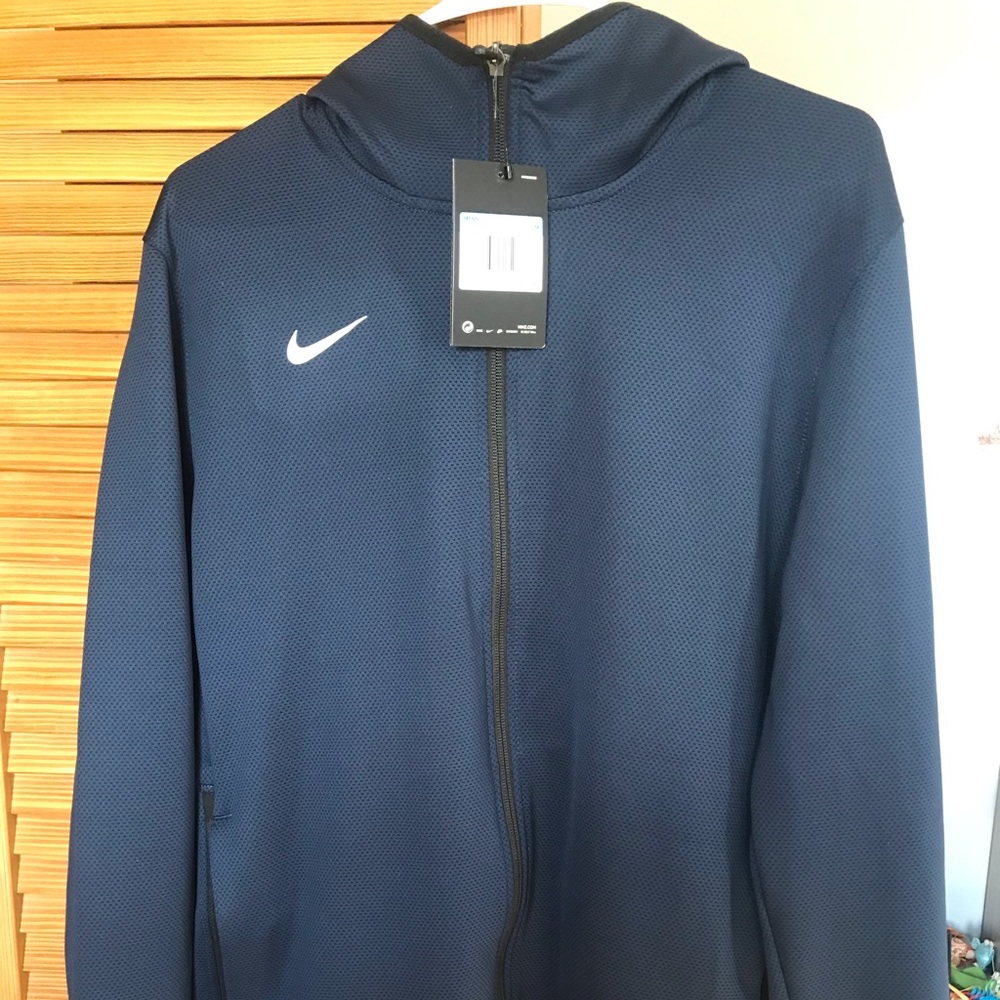 Nike Men’s Basketball Full Zip - MED in Navy